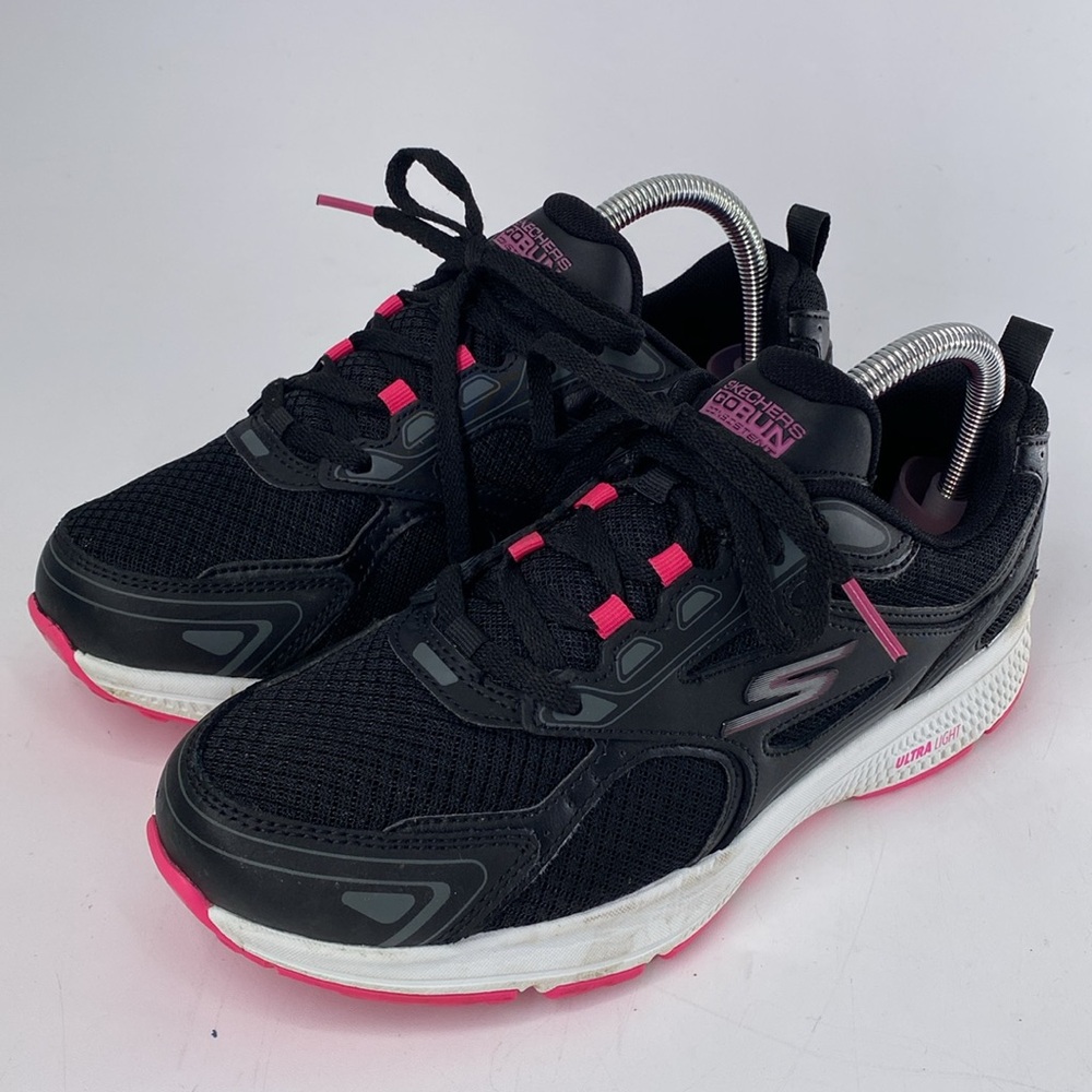 Skechers Womens GoRun Consistent BLK/Pink 128075 Running Shoes Sneakers Size 8 - Picture 2 of 14